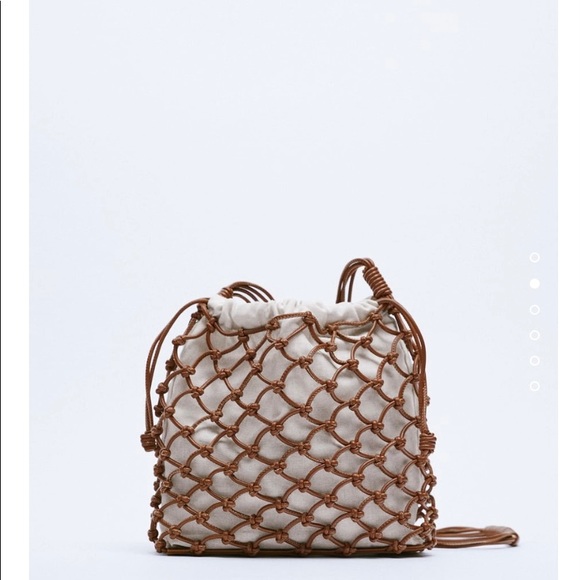 Zara Handbags - Zara Brown Knotted Mini Crossbody Bag